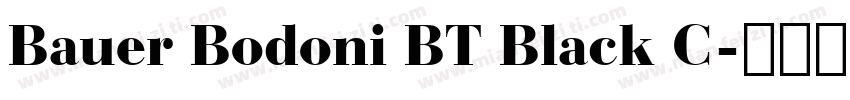 Bauer Bodoni BT Black C字体转换